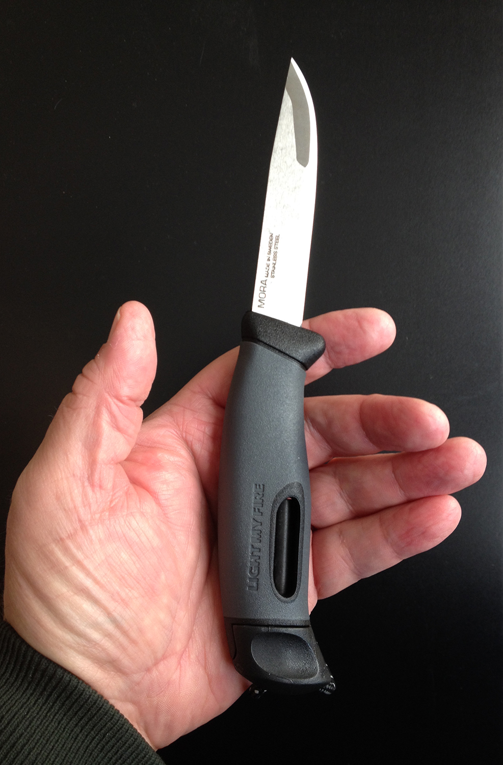 Camping knife Mora Light My Fire knife with builtin firesteel