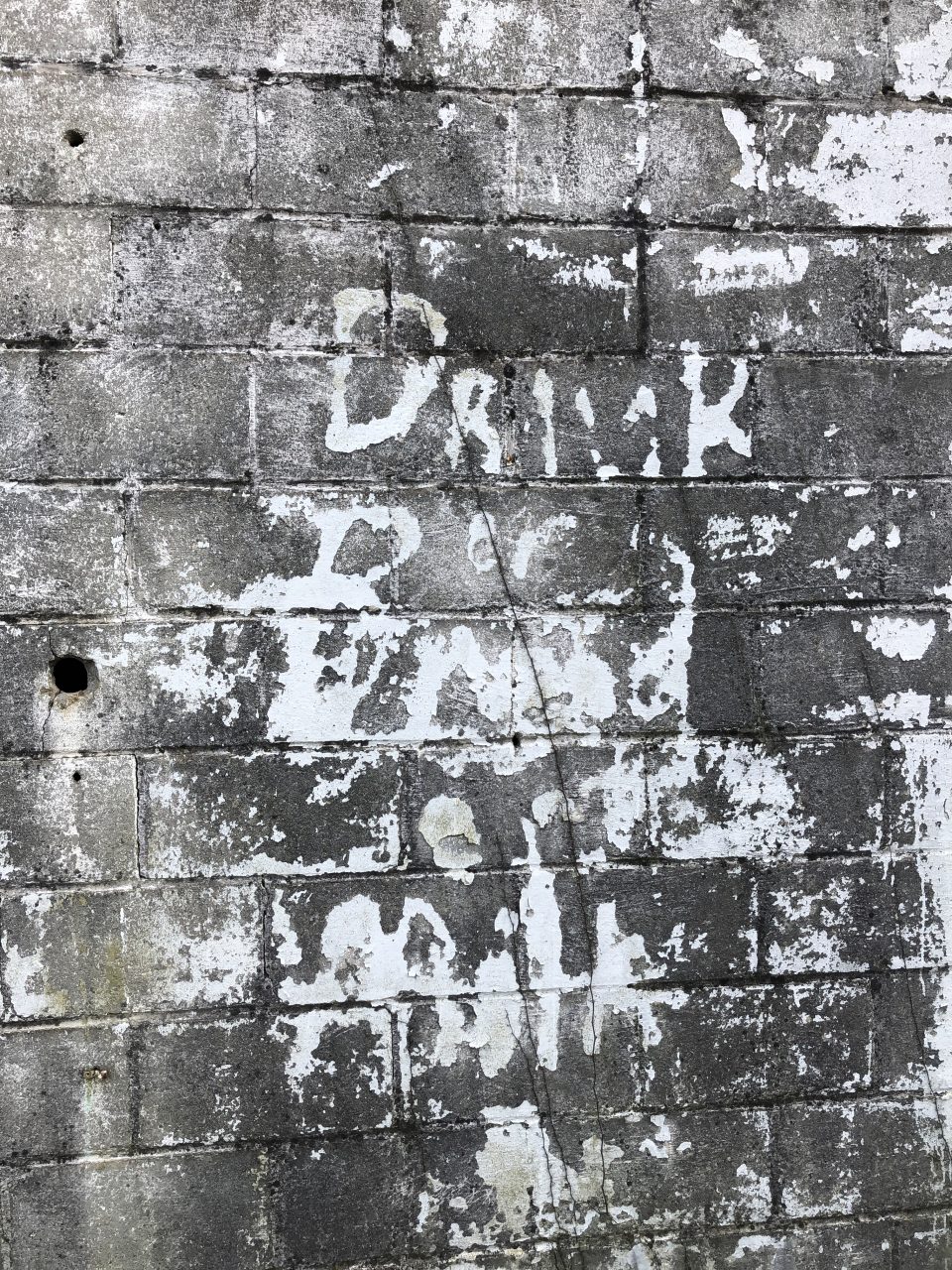 A fading old sign on the side of a former retail building in Anniston, Alabama.