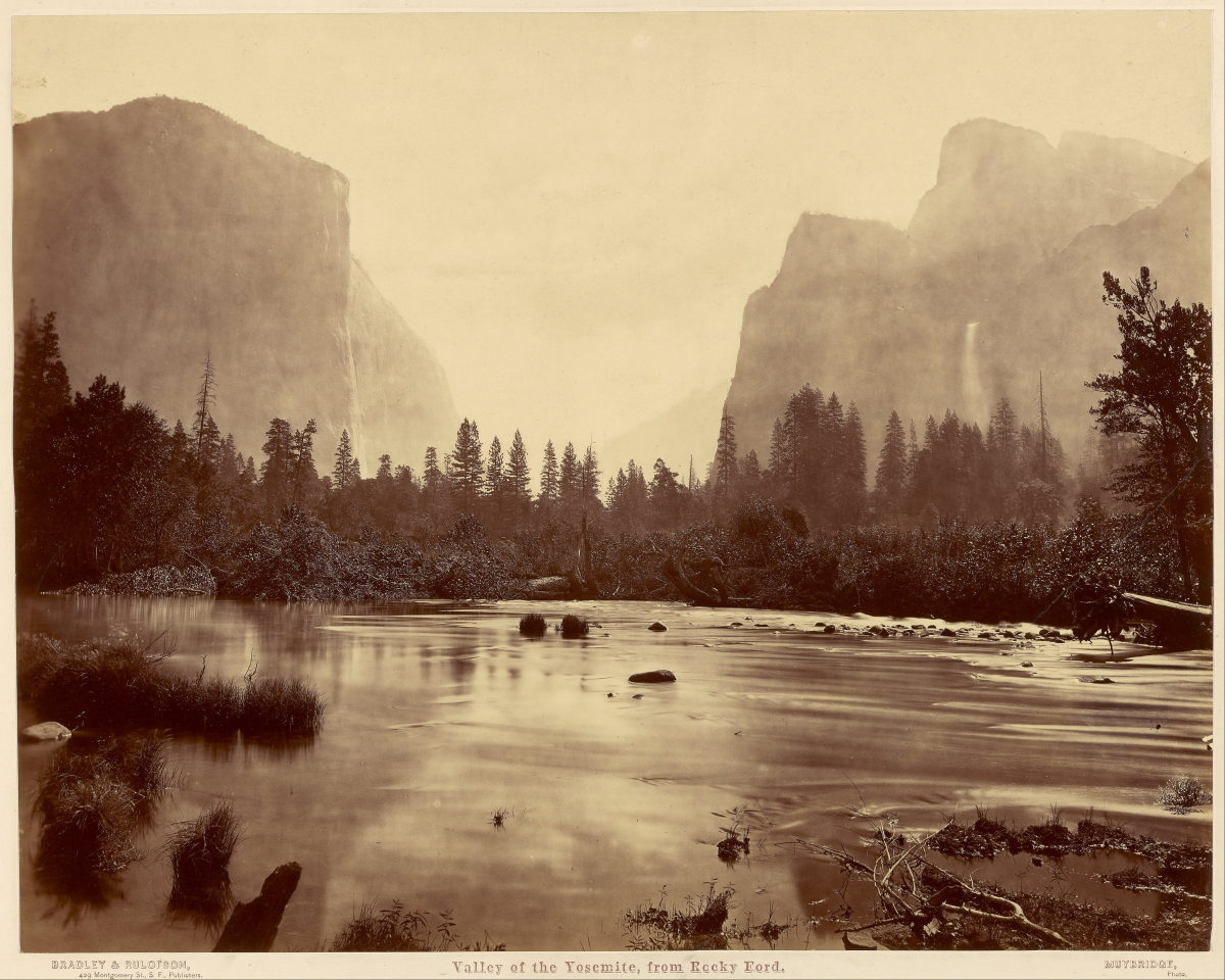 Eadweard J. Muybridge, Valley of the Yosemite, from Rocky Ford, 1872, 16.88 in x 21.45 in