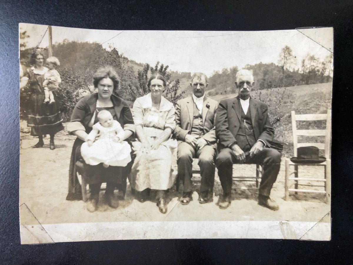 Gelatin silver photograph made at a family reunion in 1924. The location and names are unknown.