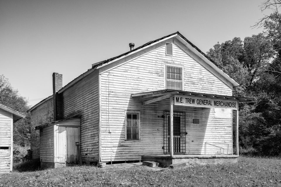 M.E. Trew General Merchandise Store - Black and White Photograph by Keith Dotson. Buy a fine art print.
