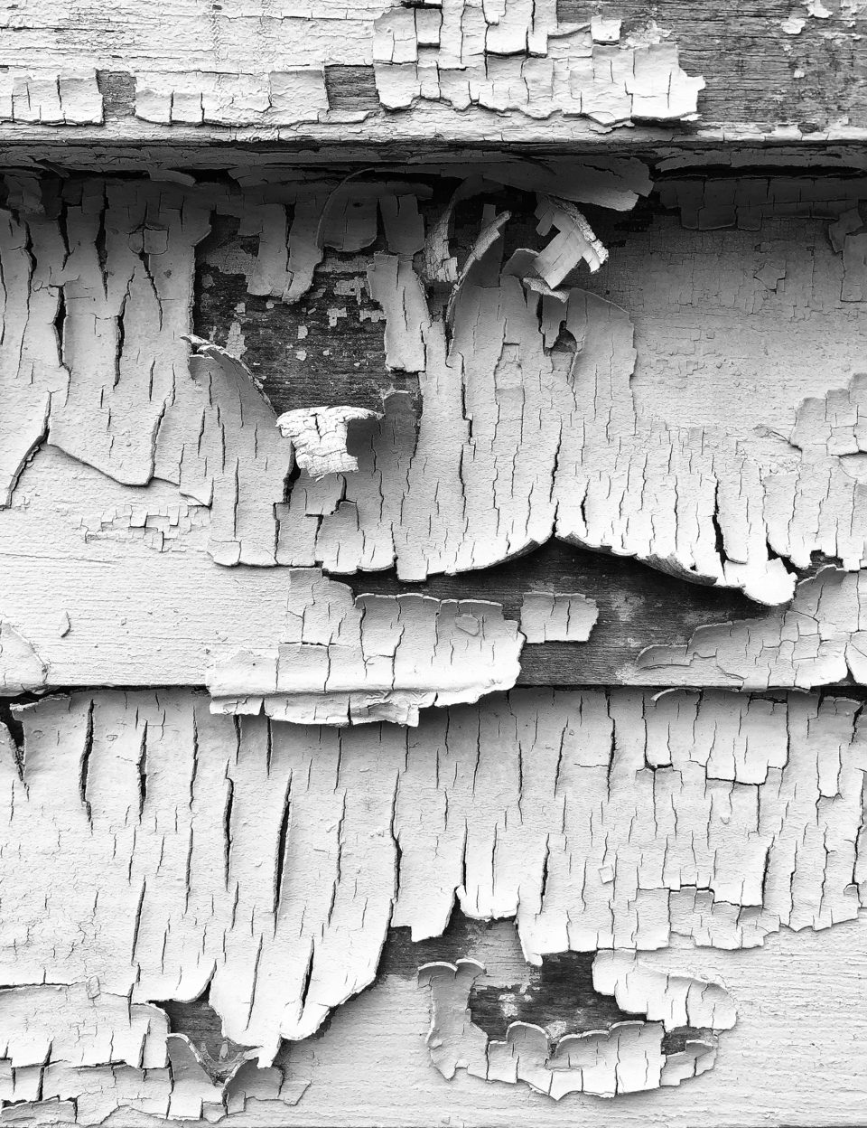 Peeling Paint on an Old White House - Black and White Photograph by Keith Dotson. Buy a fine art print.