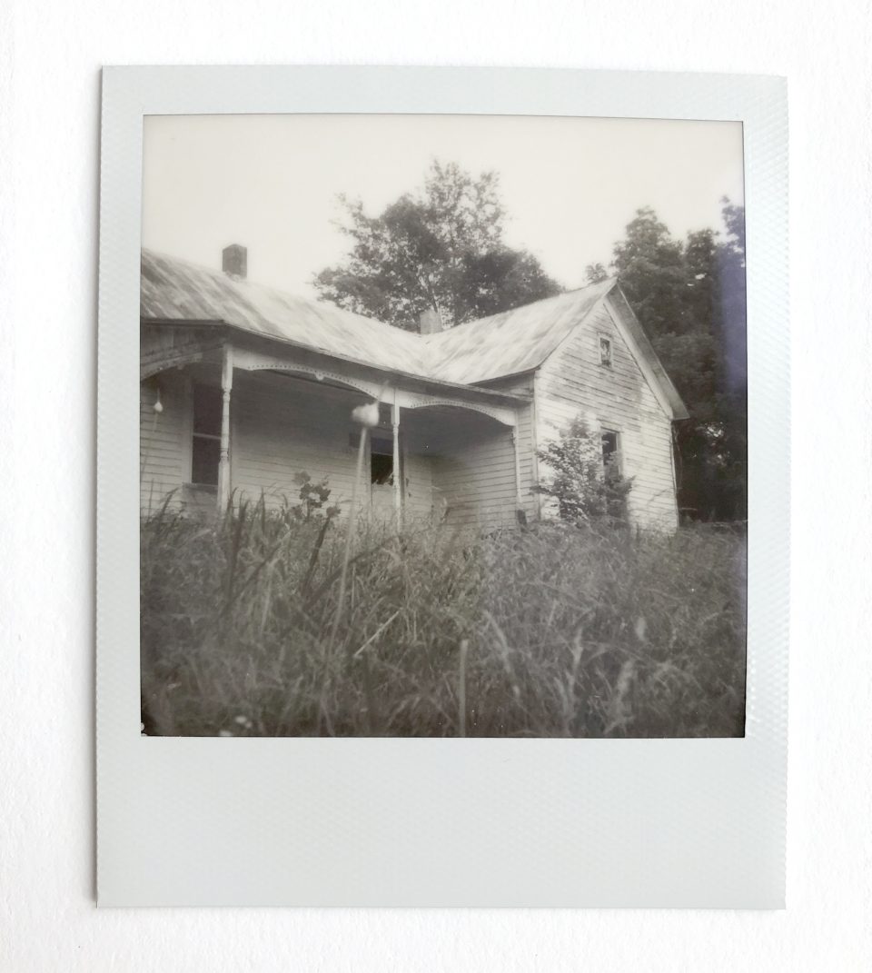 Original, one-of-a-kind Polaroid photograph of an abandoned farmhouse made on location in the small railroad town of Hollow Rock, Tennessee. This print is signed on the back, matted and mounted and ready to frame.

Image size is approximately 3 inches square.

Signed by the artist on back of the prints.

We've done our best to accurately represent the color and tones of the photos, but the actual image may vary slightly from the representation here, due to variations in screen type, monitor quality, and color rendering.