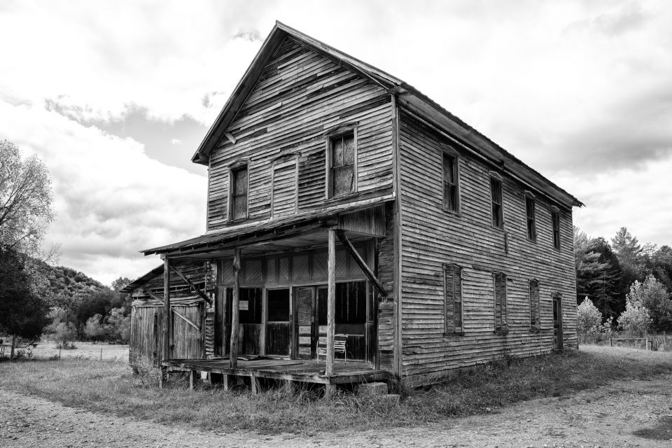 Black and white photograph of the old Hamilton-Lay Store in Union County Tennessee. Buy a fine art print here.