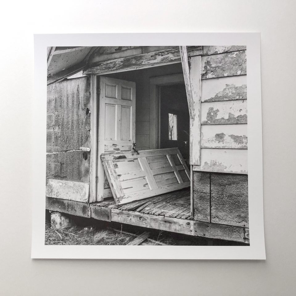 Mississippi Delta Abandoned Church by Keith Dotson, black and white print on baryta coated paper. $40.00.
