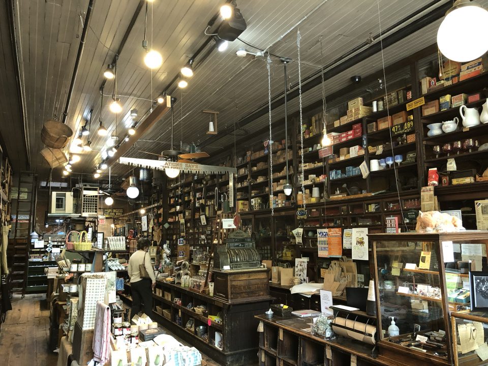 Inside Harrison Brothers Hardware in Huntsville Alabama: A view of the interior of the store.