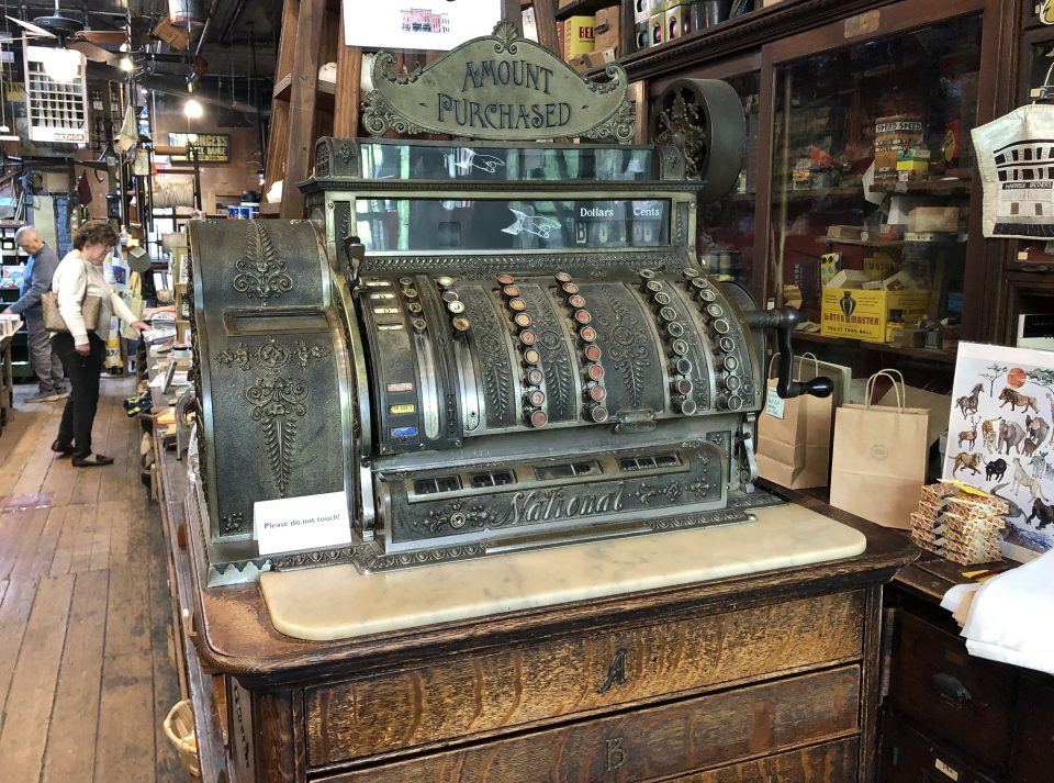 Inside Harrison Brothers Hardware in Huntsville Alabama: A snapshot of the original cash register.