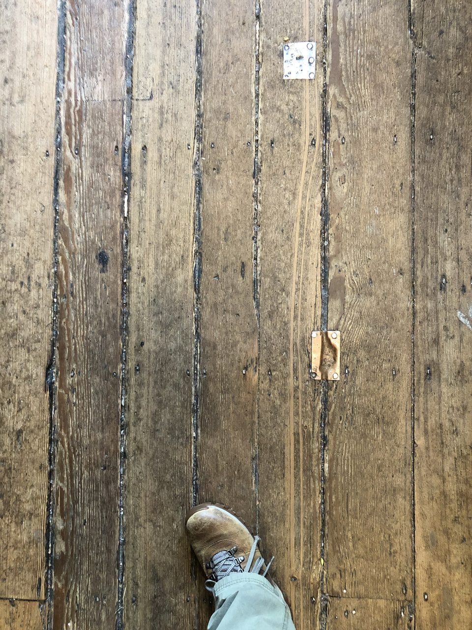 Floor boards inside Harrison Brothers Hardware. How many people must have walked across the wooden floorboards since 1901.