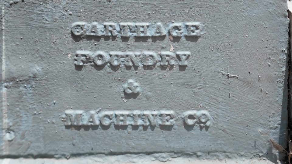 Imprint for the Carthage Foundry & Machine Company, Carthage, Missouri
