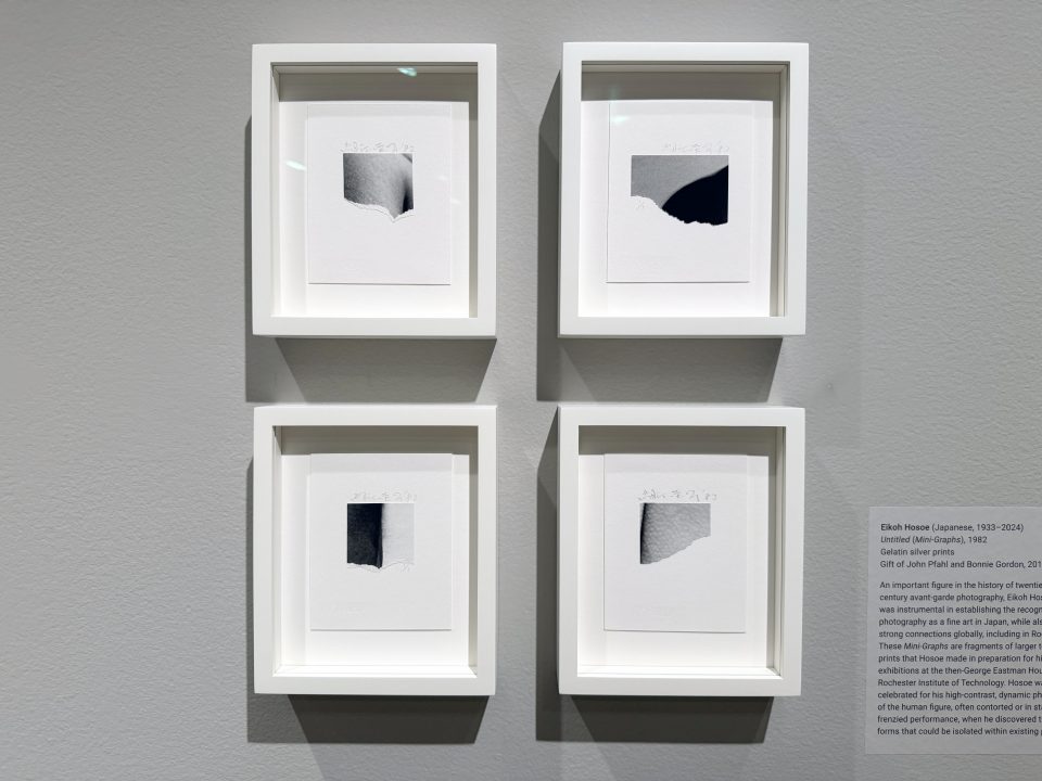 Four small gelatin silver prints by Eikoh Hosoe, probably the most influential photographer in postwar Japan, and a mentor to legendary Japanese street photographer Daido Moriyama.
