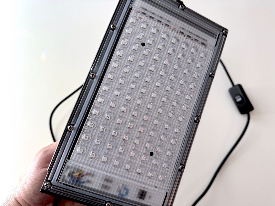 I ordered a two-pack of these LED lights very affordably from Amazon. One unit is all I needed to make the 8 x 10" prints.