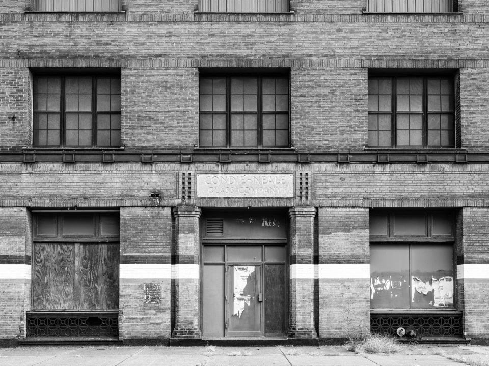 The Condie-Neale Glass Company made decorative glass, stained glass, and leaded glass at this location from 1903 until 1915, when the name changed.