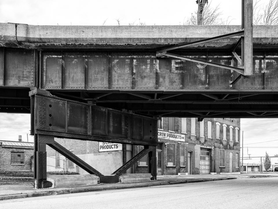 Modern Screw Products seen behind the McKinley Bridge.