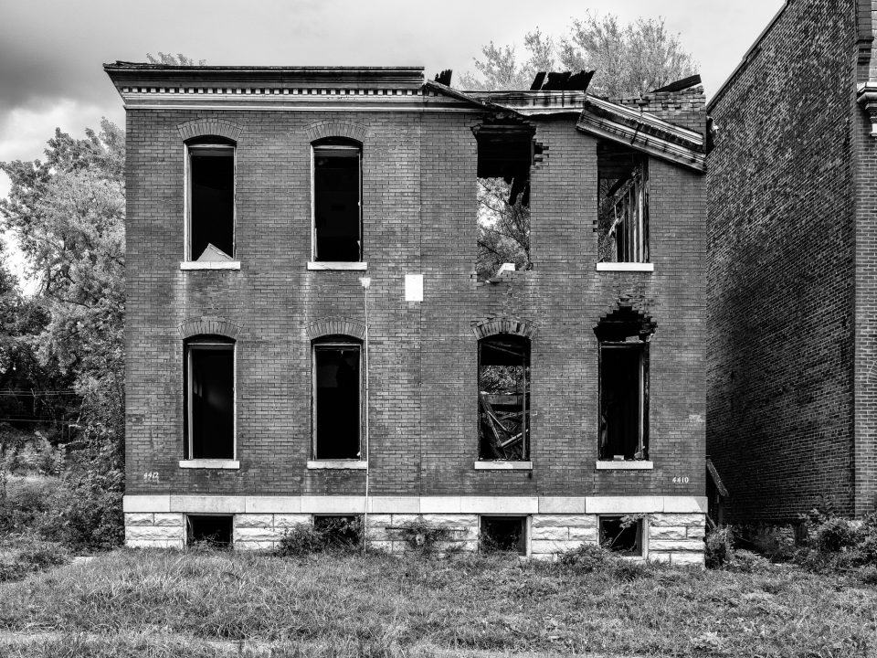 An abandoned tenement flat in the North St. Louis neighborhood of College Hill.