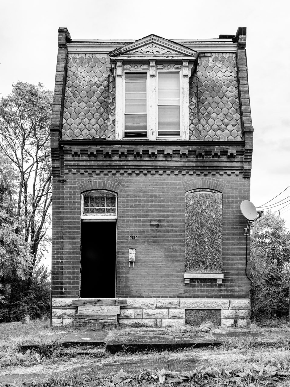A Second Empire style house standing abandoned in North St. Louis.