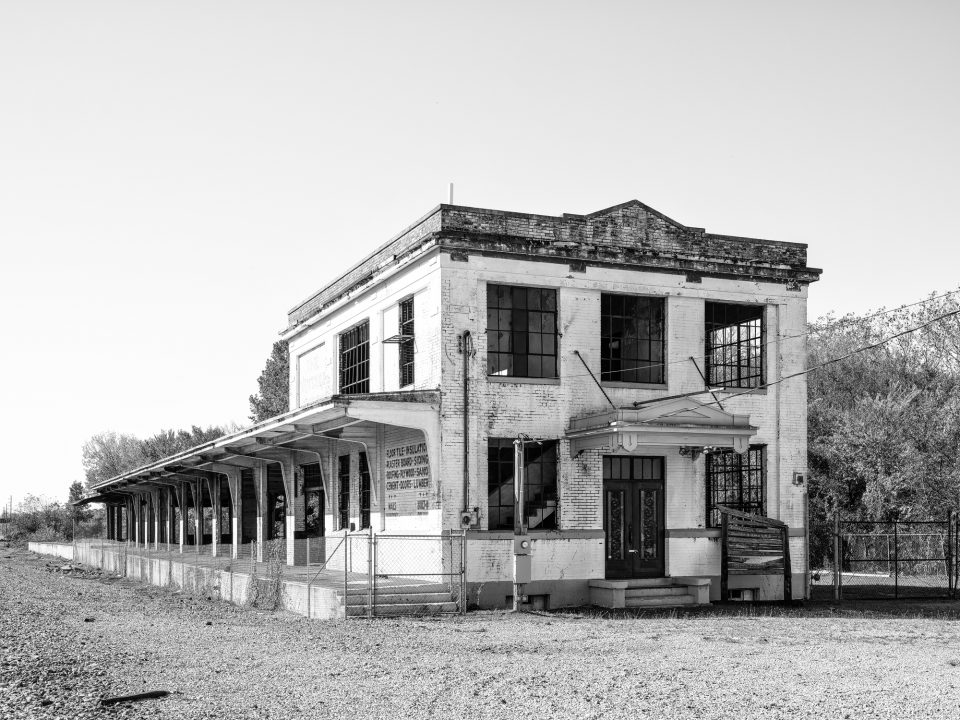 Bessemer Freight Depot, built by the Southern Railway Company in 1917. Black and white photograph by Keith Dotson.