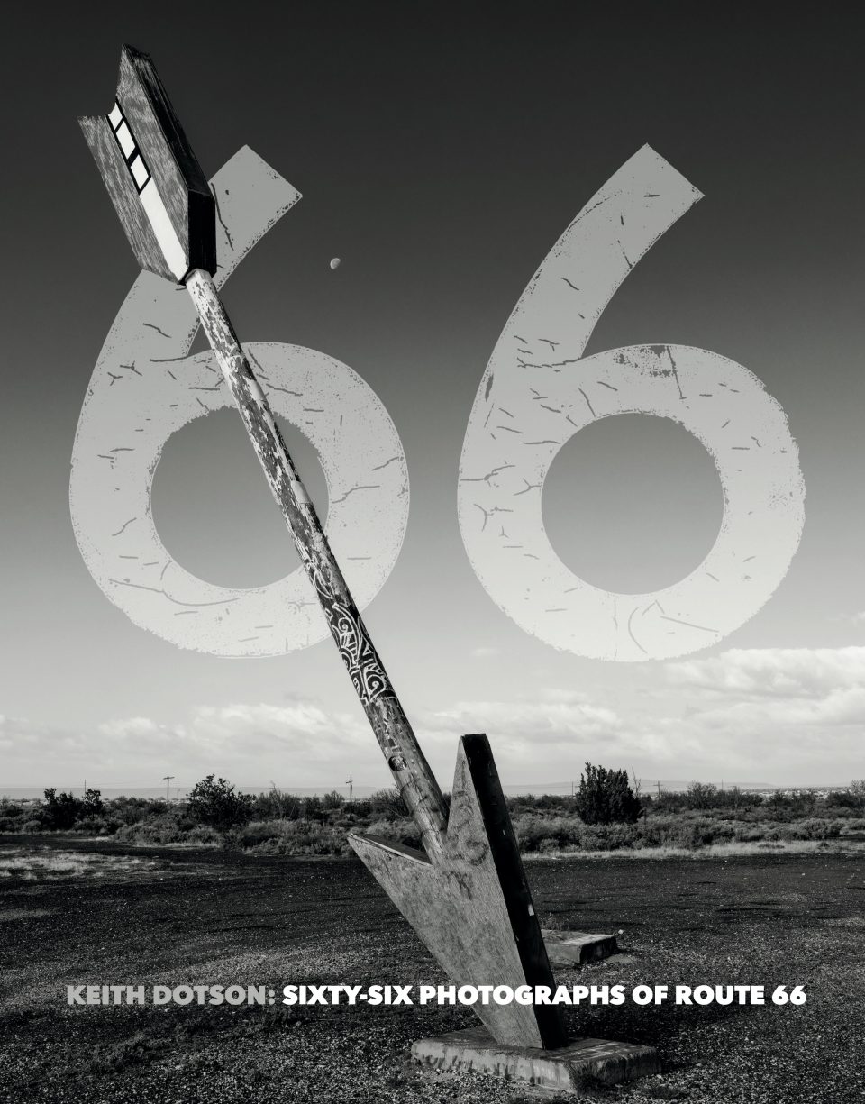 Front cover of Keth Dotson's new book, Sixty-Six Photographs of Route 66.
