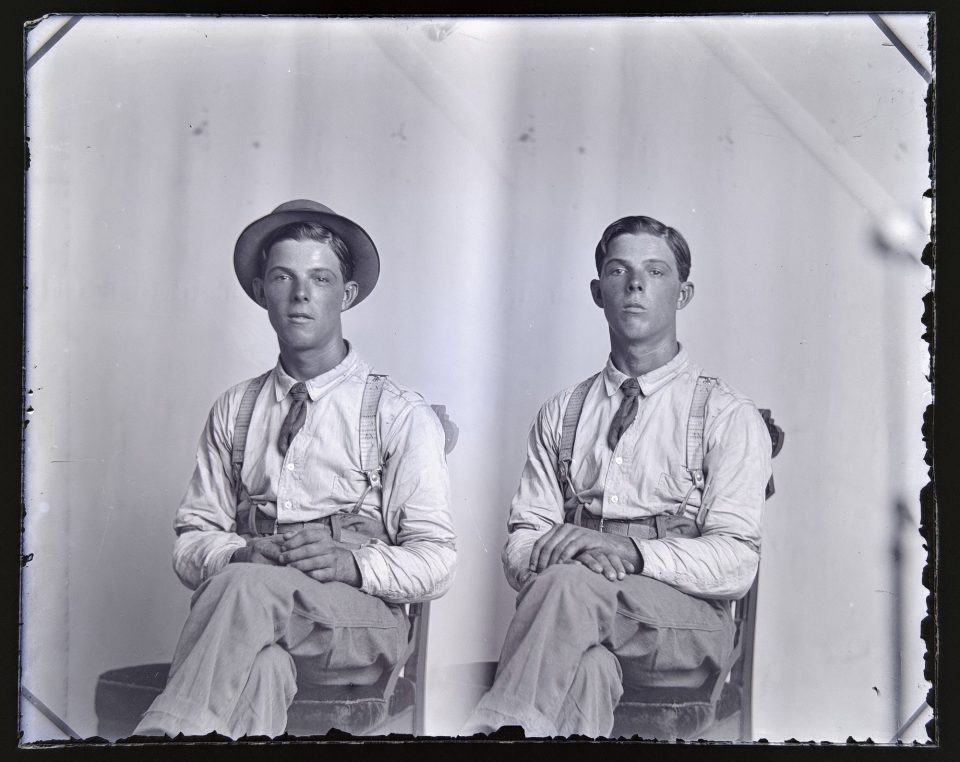 Look at the incredible detail and range of tones achieved in this large format photograph. This striking portrait was probably made between 1900 and 1915.