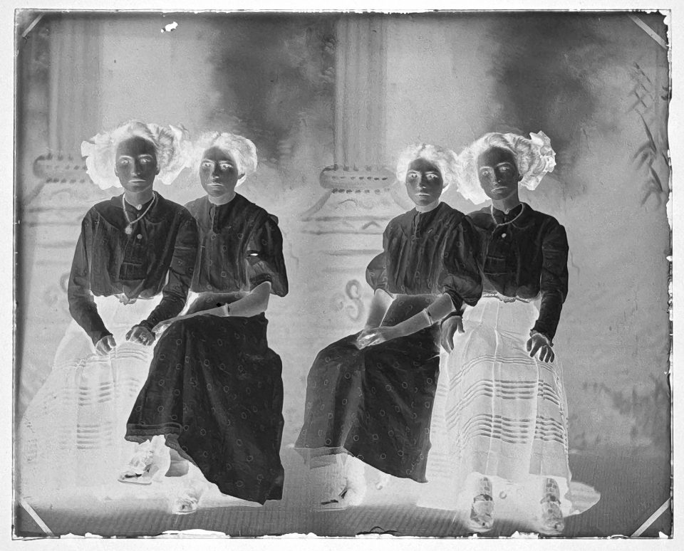 A portrait of two young women, possibly sisters?