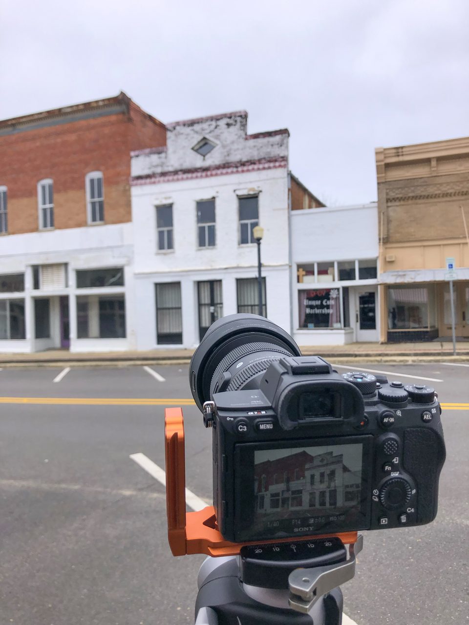 We took a short road trip to Greensboro, Alabama, to reshoot a building immortalized by the late photographer William Christenberry