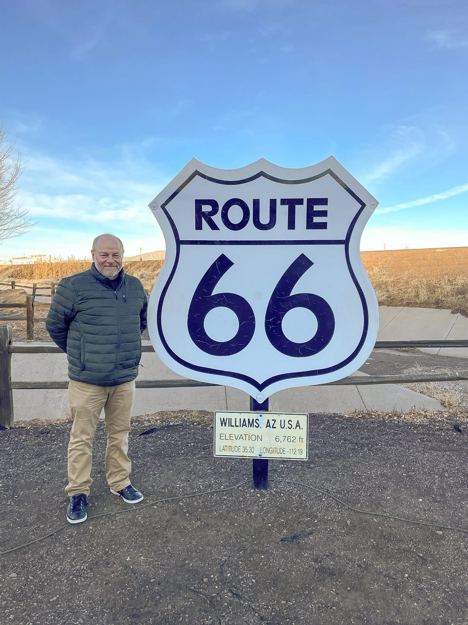 Teena took this portrait of me in Williams, Arizona.